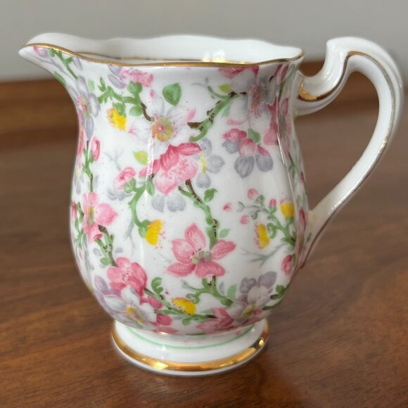 Royal Standard "May Medley" Creamer and Sugar Bowl Set England Bone China Chintz - Picture 4 of 14